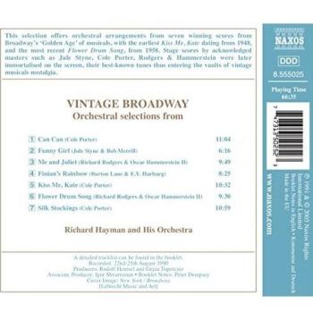 Álbum CD Vintage Broadway - Selecciones Orquestales de Richard Hayman y Su Orquesta