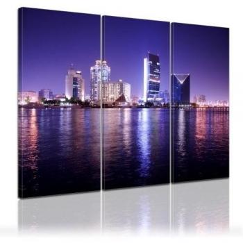 Bilderdepot24 bastidor imagen - Cuadros en Lienzo Dubai 120x80cm 3 partes. - Made in Germany!