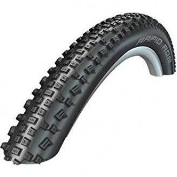 Schwalbe Rapid Rob Active Line, Drahtreifen Neumáticos para Bicicleta, Unisex Adulto, Noir/Bande Blanche, 27.5x2.25/57-584