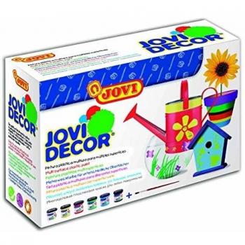 Jovi 670 - Pack de 6 botes de pintura acrilica, colores surtidos, 6x 55 ml