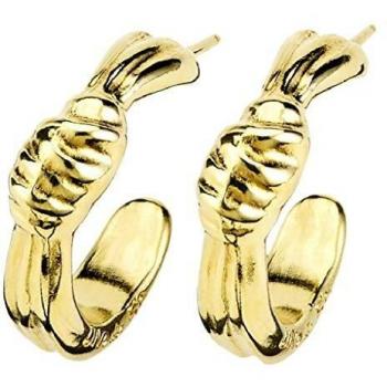 UNO de 50Knot Knot PEN0560ORO0000U - Pendientes bañados en oro con cierre de presión.