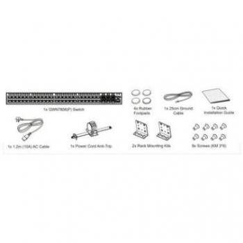Grandstream GWN7806P Managed Layer 2+ Gigabit Ethernet Switch with 48 Ports and Power over Ethernet (PoE) - Gray