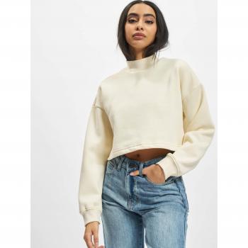 Urban Classics Women's Cropped Oversized High Neck Sweatshirt