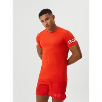 Björn Borg Men's Red T-Shirt, Size M