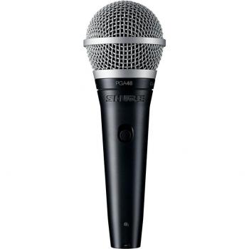Shure PGA48-LC Cardioid Dynamic Vocal Microphone - Black, No Cable