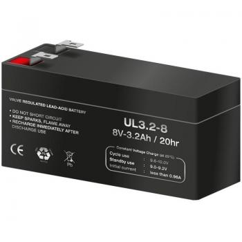 Batería de Plomo AGM 8V 3,2Ah con Medidas de 133x35x63mm
