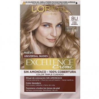 L'Oréal Paris Excellence Creme Universal Nudes 8U Light Blonde Hair Dye Set - Ammonia-Free Permanent Color