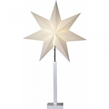 Estrella de pie Karo, altura 100 cm, color blanco/papel, beige