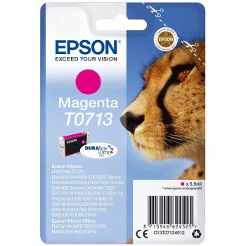Epson T0713 Cartucho de Tinta Original Magenta C13T07134012 5.5ml para Stylus D78/DX4000/DX4050/DX5000/DX5050/DX600