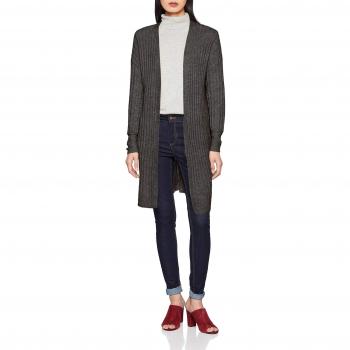 PIECES Pcsanni LS Wool Knit Cardigan Noos, Chaqueta Punto Mujer, Gris