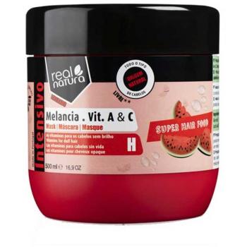 Mascarilla Capilar de Sandía - Máscara Super Hair Food Melância Vitamina A + C 500 ml - Real Natura