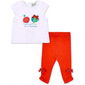 Conjunto de bebé niña Tuc Tuc Frutti de camiseta de manga corta y leggin con lacitos decorativos