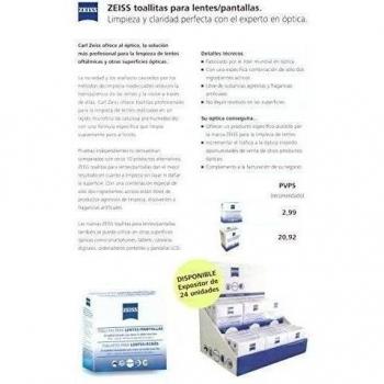 Zeiss 2 cajas de 30 toallitas limpiadoras para lentes y pantallas