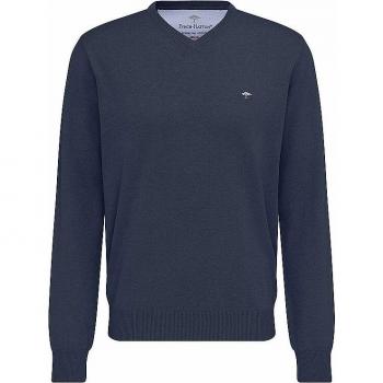 Pullover de hombre FYNCH HATTON azul con V-Ausschnitt, tamaño S