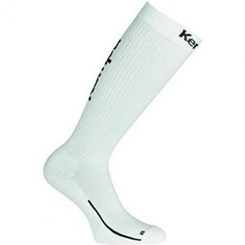 Kempa Long Socks Medias de Equipaciones, Sin género, Blanco / Negro, 31-35
