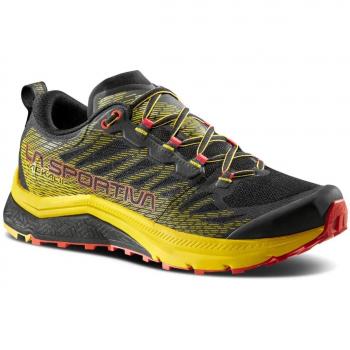 La Sportiva Jackal II Men's Trail Running Shoes Black Yellow Size 42.5