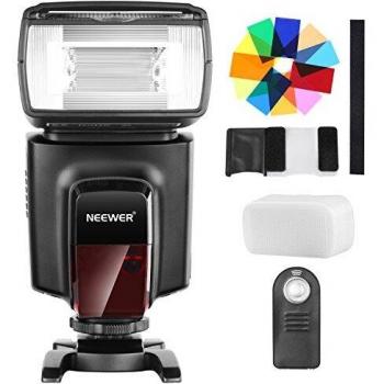 Neewer Kit de TT560 Flash Speedlite con 12 Filtros de Color y IR Control Remoto Inalámbrico para Canon Nikon Panasonic Olympus y Otras Cámaras DSLR, Difusor Duro