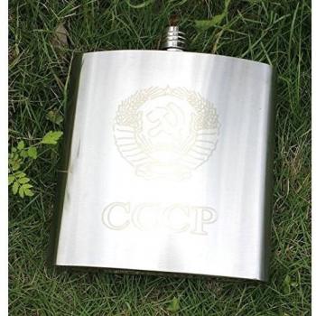 T & S - Plato 108 ounces. de grosor acero inoxidable Hip flask. tóner welded. watertight. eléctrica de acero inoxidable 6 kg
