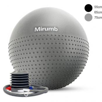 Mirumb Pelota de Ejercicio, Massage Balls Pelota de Pilates Yoga Ball 75CM 65CM 55CM con Bomba Anti Explosión para Fitness, Embarazo,Oficina,Silla de Equilibrio,Gimnasio