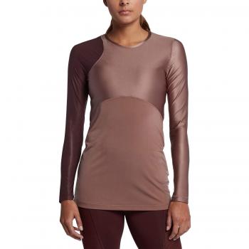 Nike Pro Hypercool Camiseta M Manga Larga Cuello Redondo Elastano, Nylon Borgoña - Camisas y Camisetas
