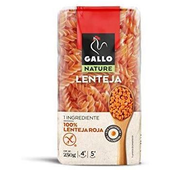 Gallo Nature Pasta Helices Lenteja Roja, 250g