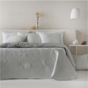 Colcha jacquard reversible Adriel gris oscuro 270x270 cm