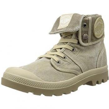 Palladium Baggy F 72666 - Zapatos de cordones de lona para mujer Beige Beige