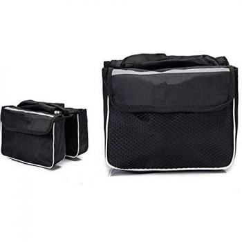 Bolsa Alforja de Bicicleta Bici Cuadro Barra Ciclismo para Accesorios Smartphone