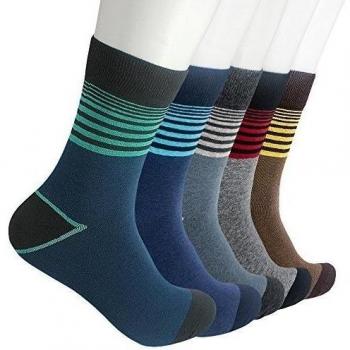 Kha Zix Lote de calcetines becerro negro 5/10 pares de los hombres para trabajos