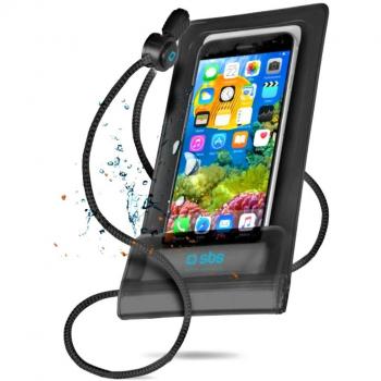 Funda impermeable para smartphone fino hasta 6,5'' transparente SBS