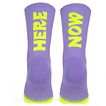 Calcetines Pacific & Co Here Now Medios Unisex Lila Amarillo 42/45, tricotados en Lavanda