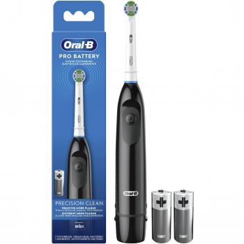 Oral-B Pro Battery Adulto Negro, Blanco Cepillo de Dientes Eléctrico Recargable Braun Oral-B Adulto Negro - Limpieza Profunda y Eficaz