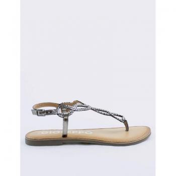 Gioseppo Merignas Flat Braided Sandals for Women, Gray, Size 8 US