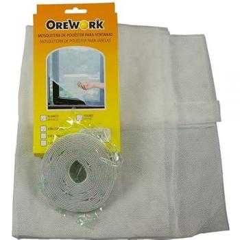 Mosquitera Orework Blanca de Poliéster para Ventana 100x100 cm con Velcro
