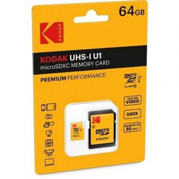 Kodak Premiun microSDHC 64GB Class10 w/Adapter