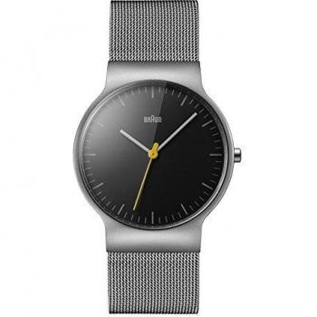 Reloj Analógico de Cuarzo Braun Classic Slim con Correa de Malla de Acero Inoxidable, 38mm, Modelo BN0211BKSLMHG