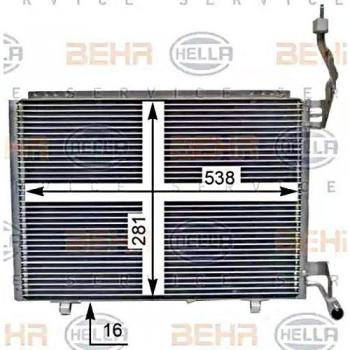 BEHR HELLA SERVICE 8FC 351 344-221 Condensador, aire acondicionado
