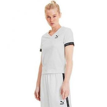 Puma Sport Tape tee Wmns Camiseta, Mujer, White, S