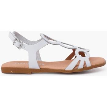 Sandalias de Piel Metalizada con Pulsera