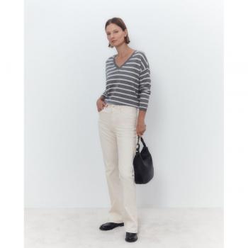 Jersey de mujer cuello pico oversize