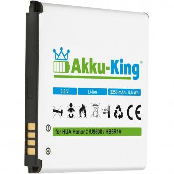 Akku-King batería para Huawei Honor 2 / U9508 / Honor Quad - Li-Ion como HB5R1V - 2450mAh