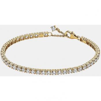Pulsera Pandora Timeless dorada con circonitas