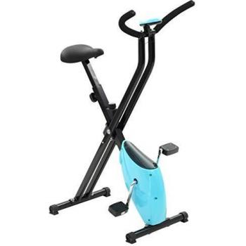 vidaXL Bicicleta Estática X-Bike Resistencia Cinta Azul Fitness Running Cardio