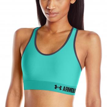 Under Armour Armour MID Solid Sujetador Deportivo, Women, Verde