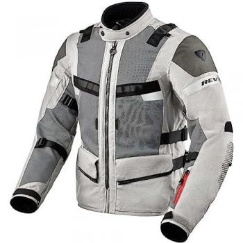 Revit Cayenne 2 - Chaqueta de Moto Hombre Ventilada Protección Superior Plata (L), Gris