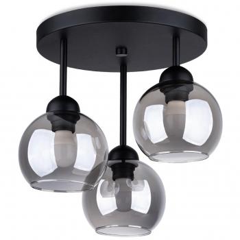 Araña Alino 3 Negro - Lámpara de techo, diseño moderno, tres luces, acabado en negro, ideal para iluminación decorativa en espacios interiores