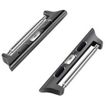Wearlizer reloj del metal Band Cierre / conector para Todos de Apple Ver Modelos. No hay tornillos o destornillador Necesaria y Super Fácil de instalar - 38 Gris
