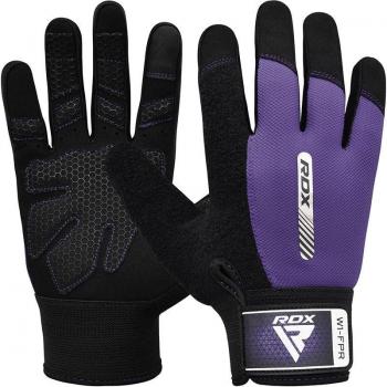 RDX W1 Guantes de Gimnasia Dedos Completos Color Púrpura Talla M