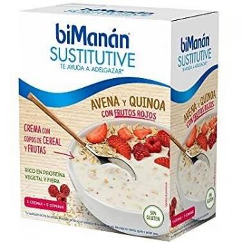 Bimanán Oat and Quinoa Cream with Red Fruits Substitute 275g