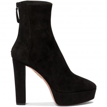 Aquazzura Women's Saint Honoré Black Heeled Ankle Boots Size 41
